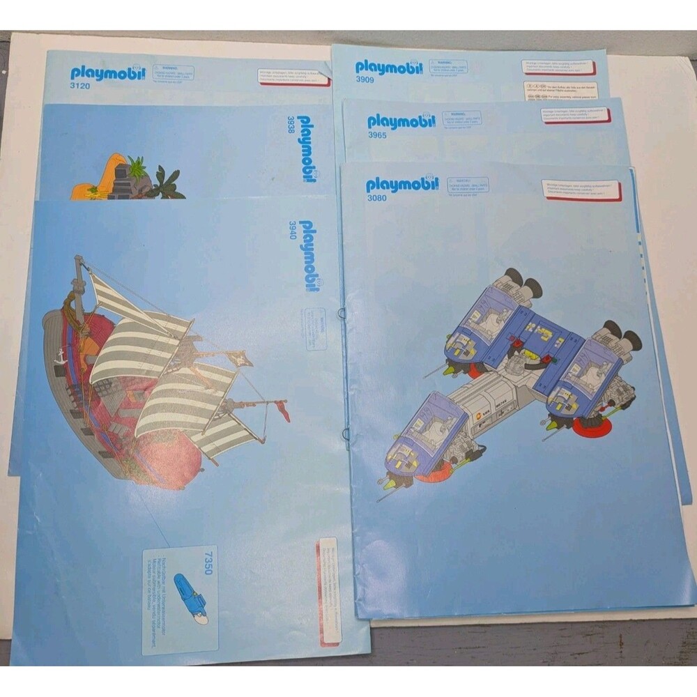 Playmobil Booklets Pamphlets Instructions Lot 3120 3938 3940 3909 3965 3080